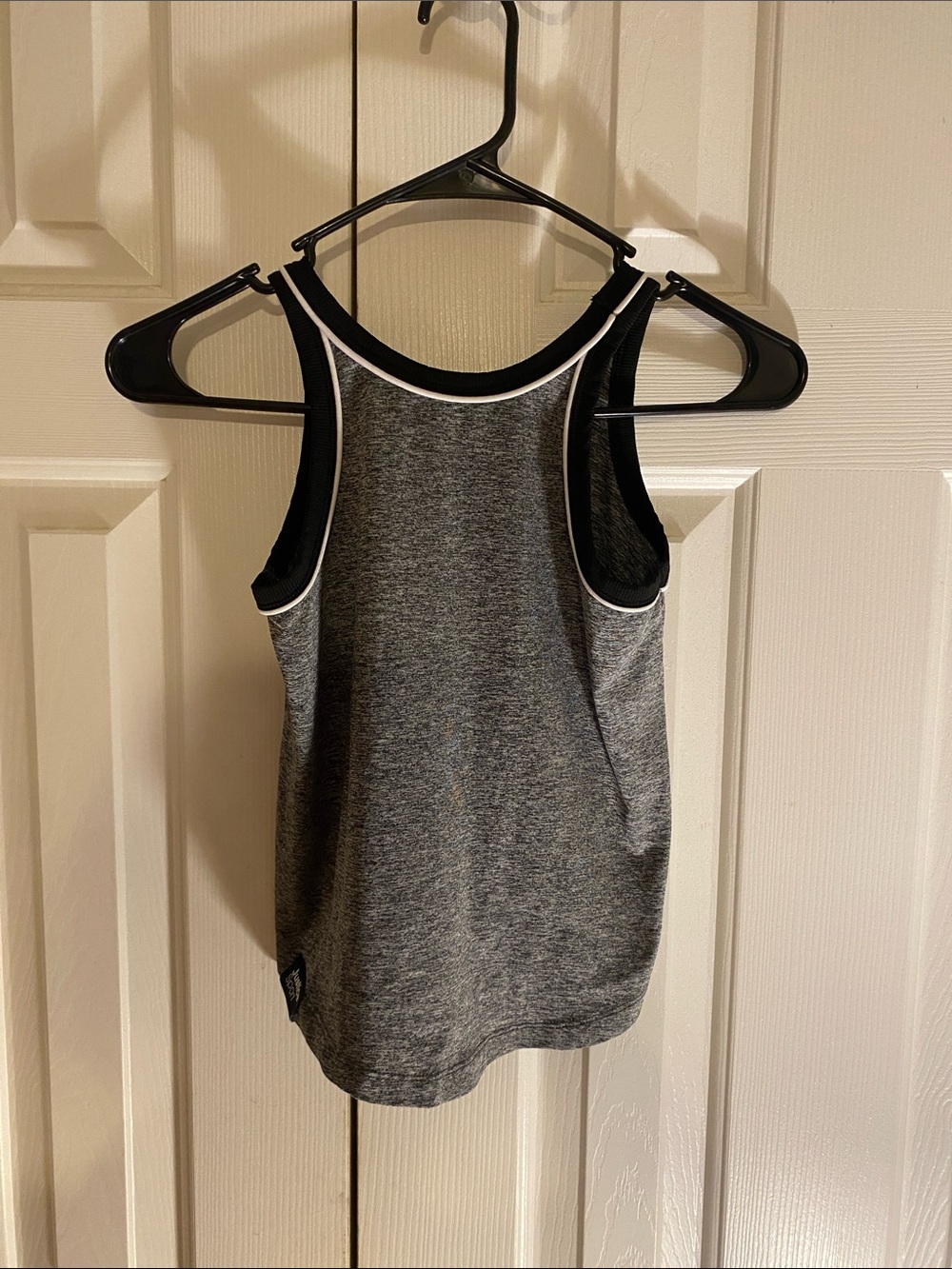 Justice Grey Tank Top with Black and White Trim